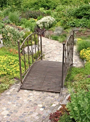 Produktbild von Deco Pleasure 504396 Gartenbrücke 'DUKONO' für Außen- und Innenbereich, zerlegt, belastbar bis 200 kg - 1 Stück