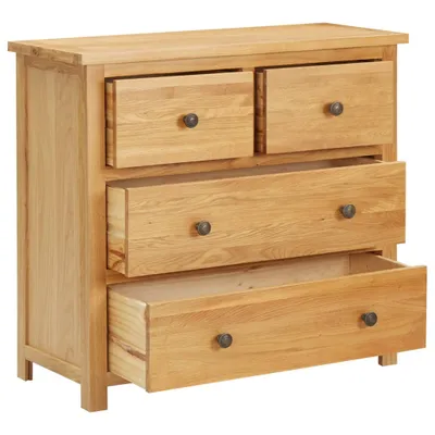 Immagine prodotto di vidaXL Cassettiera 80x35x75 cm in legno massiccio di rovere