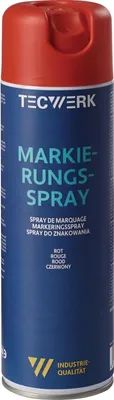 Produktbild von Markierungsspray rot 500ml Spraydose TECWERK