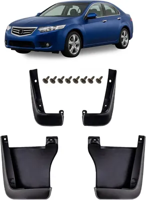 Produktbild von 4er-Set Schmutzfänger-Kit mit Befestigungssatz, passend für Honda Accord VIII 2008-2015