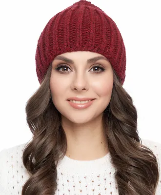Obrázek produktu pro Dámská pletená čepice - 9571 - bordo