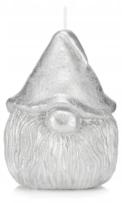 Produktbild von Drobo Skrzat Weihnachtsdeko Kerze Silber Glitzer