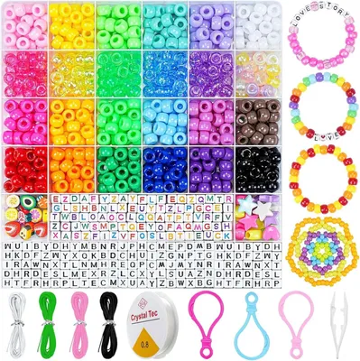 Productafbeelding van Pony-kralenset voor armband maken - 24 kleuren Kandi-kralen