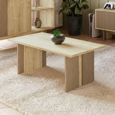 Obrázok produktu pre Skye Decor, kvalitný konferenčný stolík (3 časti) – dub sýto modrej farby, 100% melamín, 90 cm
