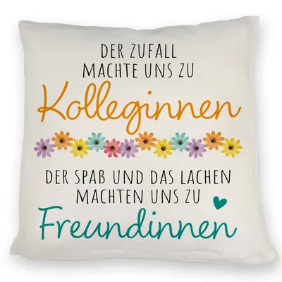 Produktbild von Beste Kollegin Kissen mit Spruch Von Kolleginnen zu Freundinnen durch Spaß