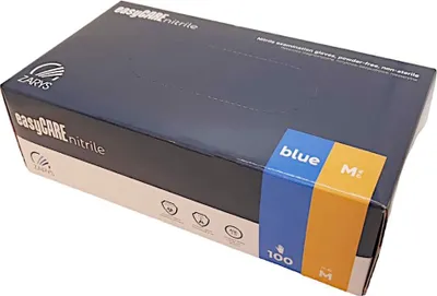 Zdjęcie produktu dla ISO Jednorazowe rękawiczki nitrylowe 100 szt. rozmiar. M niebieski