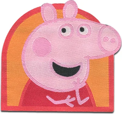 Obrázek produktu pro Comercial Mercera Peppa Wutz © Peppa - Záplata, nažehlovací, nažehlovací záplata, nášivka, záplata, k nažehlení, velikost: 4,9 x 5,1 cm