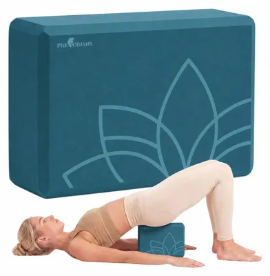 Produktbild von Yogawürfel, Yogablock, Yogaklotz, für Yoga Gymnastik Fitness Stretching Pilates, rutschfester, stabiler, leichter, griffiger, Türkis