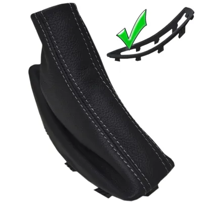 Produktbild von BMW X3 E83 2004-2010 Handbremsmanschette Handbremssack + Rahmen, Leder Naht Grau