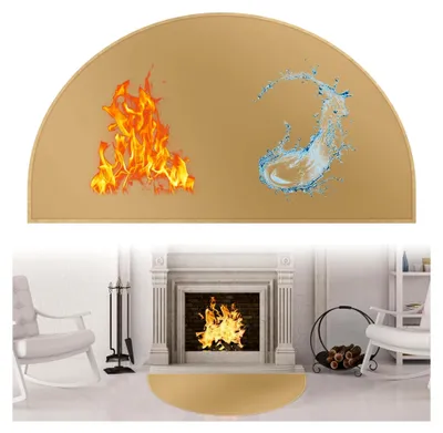 Produktbild von Feuerfeste Kaminmatte, 61 x 104 cm, feuerhemmend, für Innenräume und Öfen