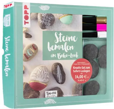 Produktbild von Kreativ-Set Steine bemalen im Boho-Stil