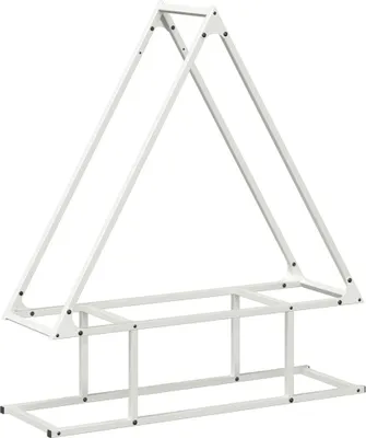 Immagine prodotto di vidaXL Porta legna Bianco 80x25x90 cm Acciaio laminato a freddo