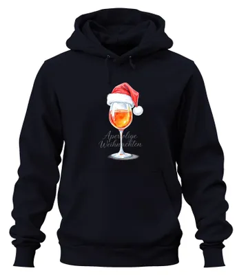 Immagine prodotto di Aperol Christmas Aperol Spritz Cocktail Gift Party Bar Unisex Felpa con cappuccio, Navy, S