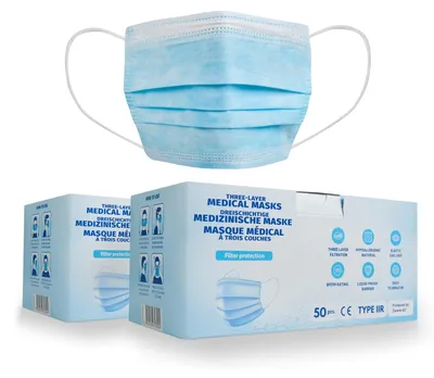 Obrázek produktu pro Modré masky - 100 kusů