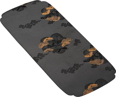 Image de Tapis de service à thé, décoratif, lavable, broderie exquise, cérémonie pour plateau de table, noir