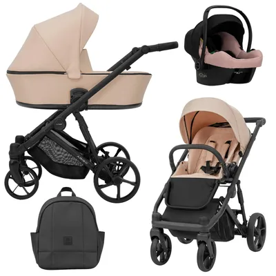 Produktbild von Kunert Arizo 3-in-1 Kombikinderwagen Pink mit Babyschale
