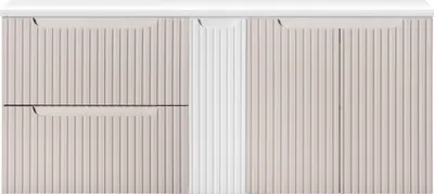 Produktbild von Waschtischunterschrank 140cm, kaschmir und weiß, NEWPORT-56-CASHMERE