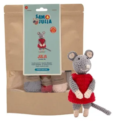 Image de Kit de crochet « La Maison des souris » - Souris Julia - Kit de bricolage DIY pour maison de poupées