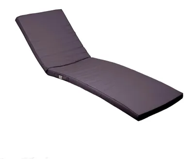 Image de Coussin Bain de Soleil - Matelas pour Transat Dehoussable- 185x60x5cm - Gris carbone