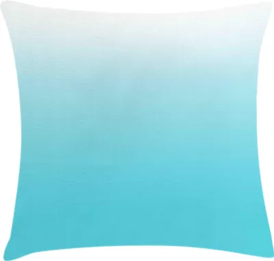 Obrázok produktu pre ABAKUHAUS Ombre obliečka na vankúš, jemný prechod farieb, minimalistický, jednoduchý, jemné farebné odtiene, 40 x 40 cm, tyrkysová biela