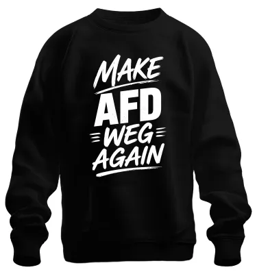 Obrázok produktu pre Tričko s nápisom "AfD už nie je pravicová politika", s ironickým podtónom, čierna farba, veľkosť XL