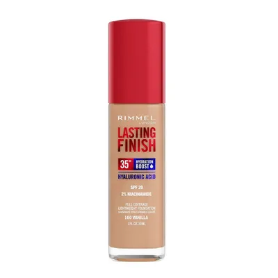 Produktbild von Rimmel London Lasting Finish 35HR SPF20 Full Coverage Lightweight Foundation langanhaltendes Make-up für Einigung des farbigen Hauttones 160 30 ml