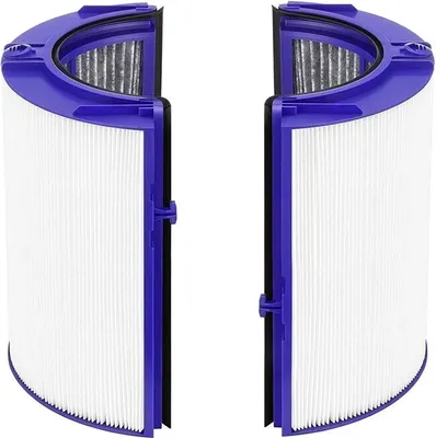 Two air purifier filters are shown against a white background.