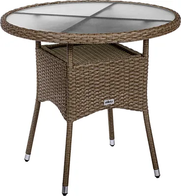 Obrázek produktu pro STILISTA Polyratanový stolek, 80 x 80 x 75 cm, krémový