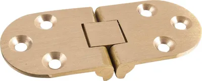 Produktbild von SISO Tischscharnier, 30x72 mm, ÖW 180°, Messing geschliffen