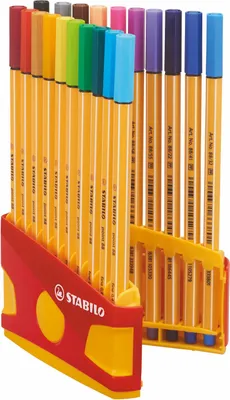 Produktbild von STABILO Fineliner -  point 88 ColorParade - 20er Tischset in anthrazit/orange - 20 verschiedene Farben