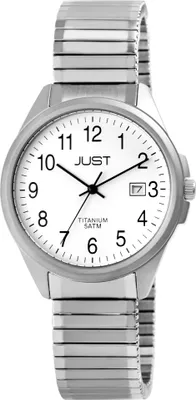 Produktbild von Just Herrenuhr mit Zugarmband, Titan, 5 ATM