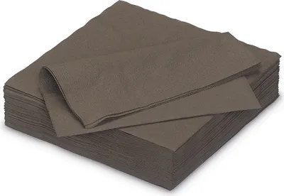 Produktbild von Servietten aus Papier 33x33cm 2-lagig 50 Stück Braun