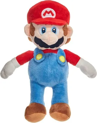 A plush toy of the character Mario from Nintendo.