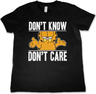 Produktbild von Garfield Don't Know - Don't Care Kids T-Shirt - 8Years-M - Black