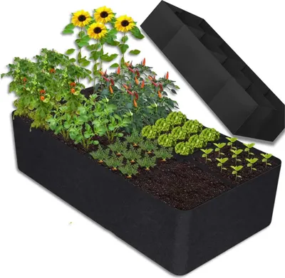 Produktbild von EDIBAZZAR | Großer Beutel Blumentopf zum Anpflanzen von Gemüse 180x90x30 cm