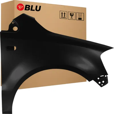 Zdjęcie produktu dla BLU Błotnik pasujący do VW Volkswagen Fox L041 LO41 Prawy Czarny Schwarz | 2005-2011 | Przedni Przód | Lakierowany | Gotowy do montażu | Stal