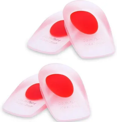 Immagine prodotto di Cuscinetti protettivi in silicone trasparenti per lo sport, con rialzo interno della suola, cuscinetti protettivi a forma di U, misura media in PU