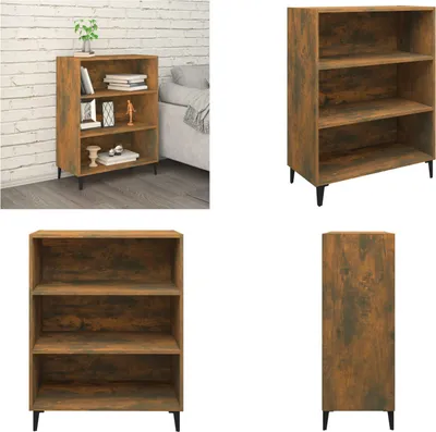 Produktbild von vidaXL Sideboard Räuchereiche 69,5x32,5x90 cm Holzwerkstoff - Sideboard - Sideboards - Schrank - Lagerschrank