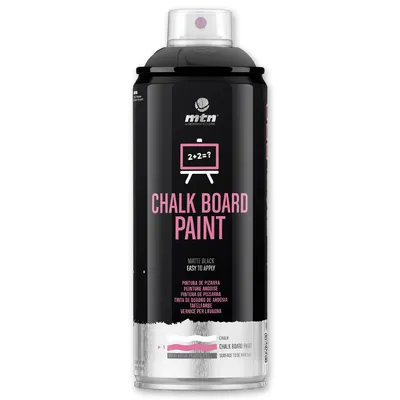 Produktbild von Kreidetafel Lack Spray | Schwarz | beschreibbare Tafelfläche | 400ml