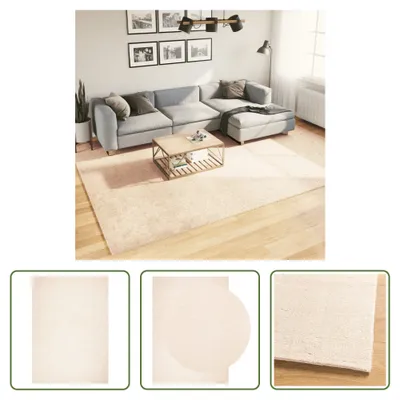 Produktbild von The Living Store Teppich HUARTE Kurzflor Weich und Waschbar Beige 240x340 cm