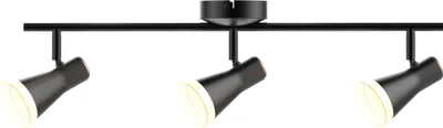 Obrázek produktu pro Nastavitelná nástěnná a stropní LED lampa, 3 žárovky, černá, 3000 K, BERG 318176 Polux