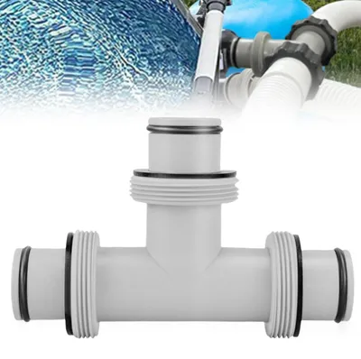 Zdjęcie produktu dla Trójnik do węża basenowego, średnica 38 mm, trójdrożny zawór do basenów Intex, Bestway, Coleman