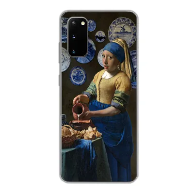 Produktbild von MuchoWow® Handyhülle Schutzhülle Hülle für Samsung Galaxy S20 Milchmädchen - Das Mädchen mit dem Perlenohrring - Vermeer Silikon Softcase Handy Hülle - Bild