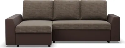 Produktbild von LUGO - Ecksofa mit Schlaffunktion, Bettkastem, Komfort und Still, braun + braun