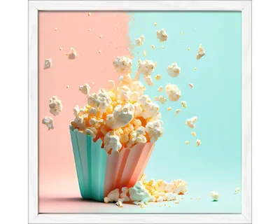 Produktbild von Gerahmtes Bild Popcorn 33x33 cm