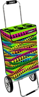 Produktbild von James Einkaufstrolley - BAZAR-DE-PLAISIR - stabiler Einkaufswagen mit individuellem Design - einfarbig: grün in Ausführung: Chrome19