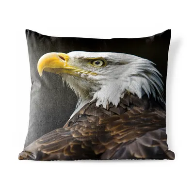 Obrázek produktu pro MuchoWow® Vnější polštář - Orel - pták - žlutý -50x50 cm- Odolnost proti povětrnostním vlivům - polštář do obývacího pokoje