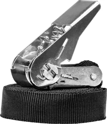 Produktbild von alca® Spanngurt 1 x 5 m mit Ratsche 245 daN schwarz verstellbar mit Ratschenspanner Spanngurt Zurrgurt Ratschengurt nach DIN EN 12195-2
