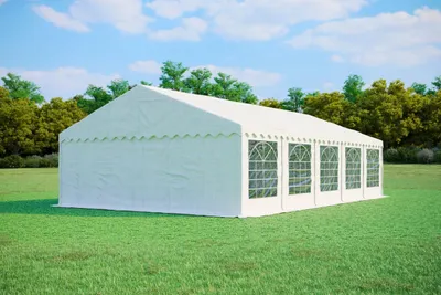 Produktbild von Partyzelt 6x10m - PVC Standard feuerfeste - Weiß