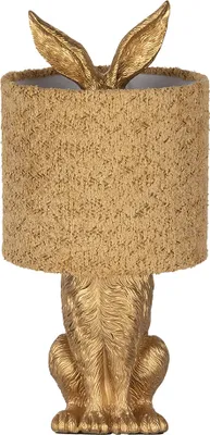Obrázok produktu pre Stolová lampa Clayre & Eef Rabbit Ø 20x43 cm Zlatý plast